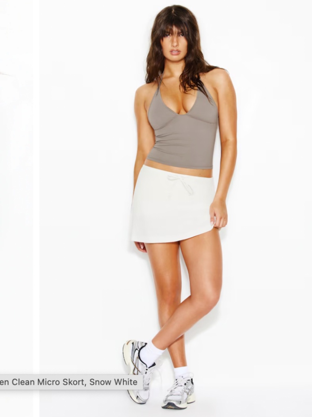 Garage Linen Clean Micro Skort - Snow White